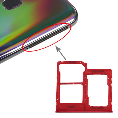 For Galaxy A40 SIM Card Tray + SIM Card Tray + Micro SD Card Tray, For Samsung Galaxy A40 (Dark Blue), For Samsung Galaxy A40, For Galaxy A40(Red), For Galaxy A40
