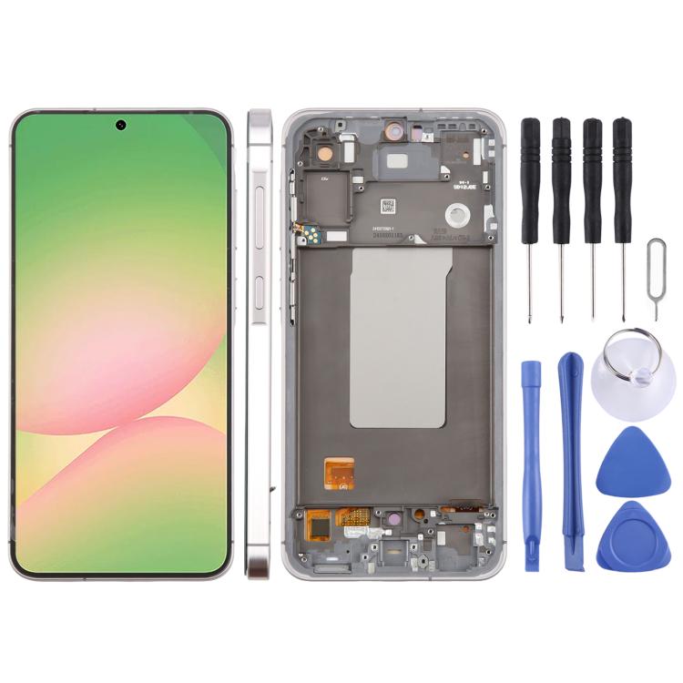 For Samsung Galaxy A56 SM-A566B 6.67 inch OLED LCD Screen Digitizer Full Assembly with Frame, For Galaxy A56