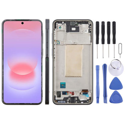 For Galaxy A37 SM-A376B Original LCD Screen Digitizer Full Assembly with Frame, For Galaxy A37(Original)