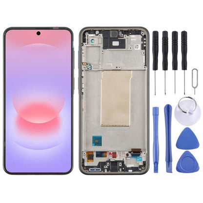 For Galaxy A37 SM-A376B 6.62 inch OLED LCD Screen Digitizer Full Assembly with Frame, For Galaxy A37
