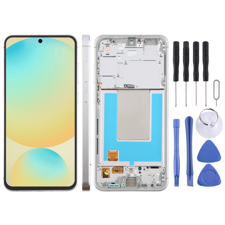 For Galaxy S24 FE SM-S721B Original LCD Screen Digitizer Full Assembly with Frame, For Galaxy S24 FE(Original)