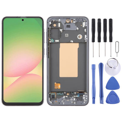 For Galaxy A56 SM-A566B incell LCD Screen Digitizer Full Assembly with Frame, Not Supporting Fingerprint Identification, For Galaxy A56