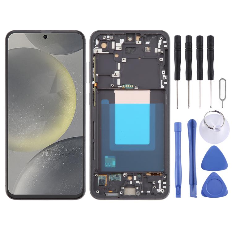For Galaxy S24 FE SM-S721B incell LCD Screen Digitizer Full Assembly with Frame, Not Supporting Fingerprint Identification, For Galaxy S24 FE