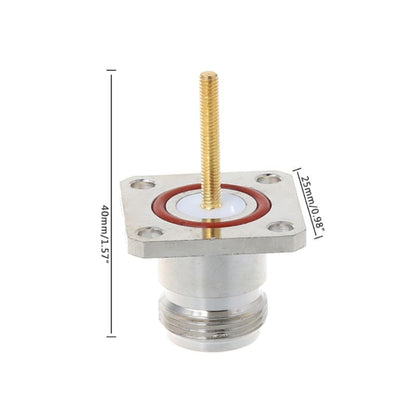 NKF Brass N Female Connector with 4 Holes Flange Frame RF Adapter
