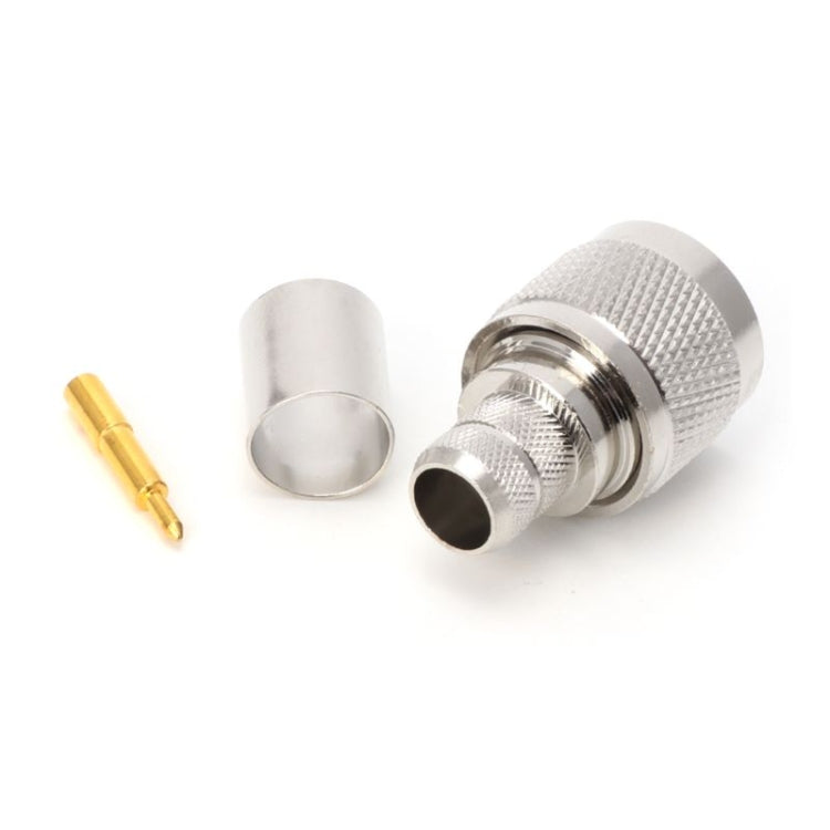 1 Set N Type Plug RF Connector Coaxial Adapter Converter for LMR400 RG8 Cable