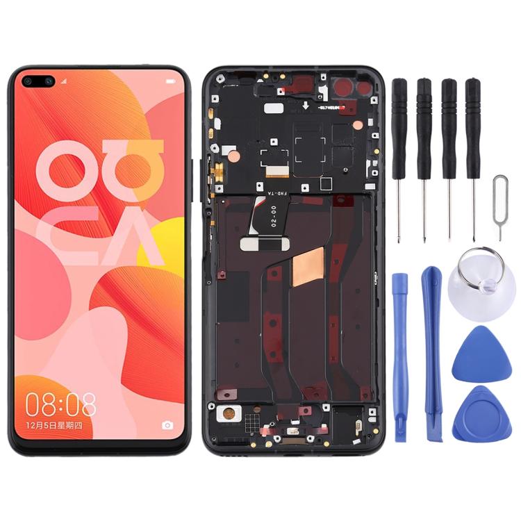 LCD Screen and Digitizer Full Assembly with Frame for Huawei Nova 6 5G, For Huawei Nova 6 5G, For Huawei Nova 6 5G(Purple), For Huawei Nova 6 5G (Dark Blue)