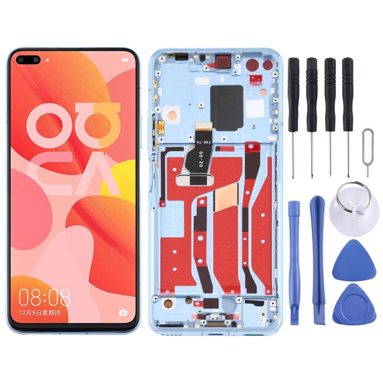 LCD Screen and Digitizer Full Assembly with Frame for Huawei Nova 6 5G, For Huawei Nova 6 5G, For Huawei Nova 6 5G(Purple), For Huawei Nova 6 5G (Dark Blue)