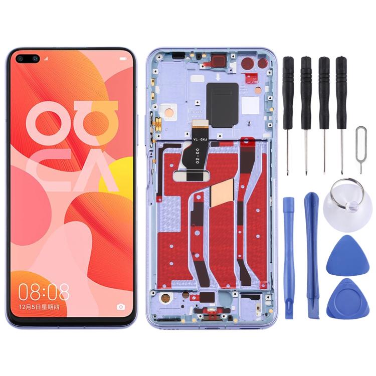LCD Screen and Digitizer Full Assembly with Frame for Huawei Nova 6 5G, For Huawei Nova 6 5G, For Huawei Nova 6 5G(Purple), For Huawei Nova 6 5G (Dark Blue)