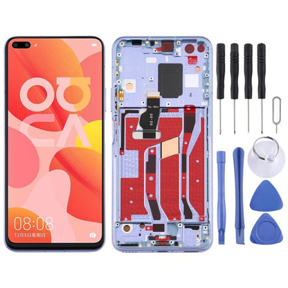 LCD Screen and Digitizer Full Assembly with Frame for Huawei Nova 6 5G, For Huawei Nova 6 5G, For Huawei Nova 6 5G(Purple), For Huawei Nova 6 5G (Dark Blue)