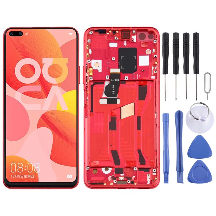 LCD Screen and Digitizer Full Assembly with Frame for Huawei Nova 6 5G, For Huawei Nova 6 5G, For Huawei Nova 6 5G(Purple), For Huawei Nova 6 5G (Dark Blue)