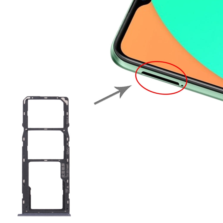 For OPPO Realme C11 RMX2185  SIM Card Tray + SIM Card Tray + Micro SD Card Tray, For OPPO Realme C11