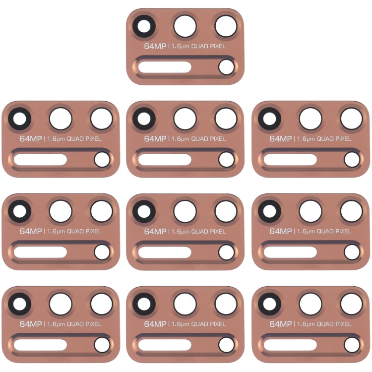 10 PCS Back Camera Lens for Motorola Moto G9 Plus XT2087-1, For Motorola Moto G9 Plus(Gold), For Motorola Moto G9 Plus