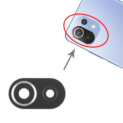 10 PCS Back Camera Lens for Xiaomi Mi 11 Lite/11 Lite 5G NE M2101K9AG, For Xiaomi  Mi 11 Lite