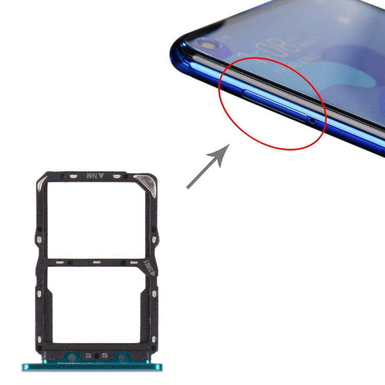SIM Card Tray + NM Card Tray for Huawei Nova 5 Pro, For Huawei Nova 5 Pro