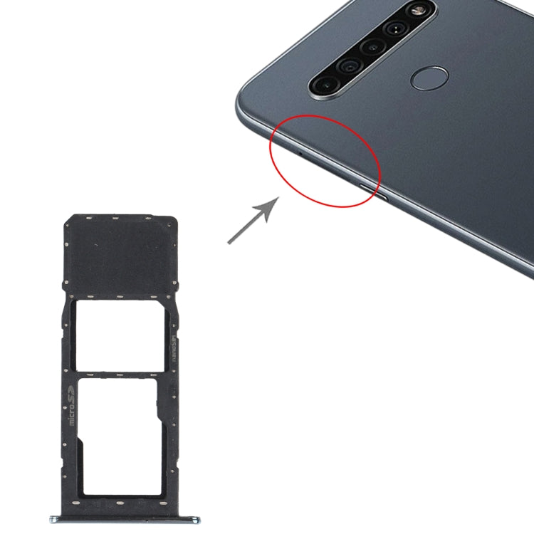 SIM Card Tray + Micro SD Card Tray for LG K61 LMQ630EAW, LM-Q630, For LG K61
