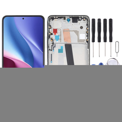 OLED Material LCD Screen and Digitizer Full Assembly With Frame for Xiaomi Redmi K40 / Redmi K40 Pro / Redmi K40 Pro+ / Mi 11i / Poco F3 / M2012K11AC M2012K11C M2012K11AG M2012K11G, For Xiaomi Redmi K40