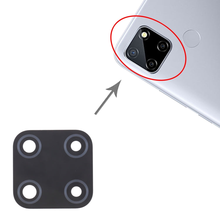 For OPPO Realme C12 RMX2189 10pcs Back Camera Lens, For OPPO Realme C12