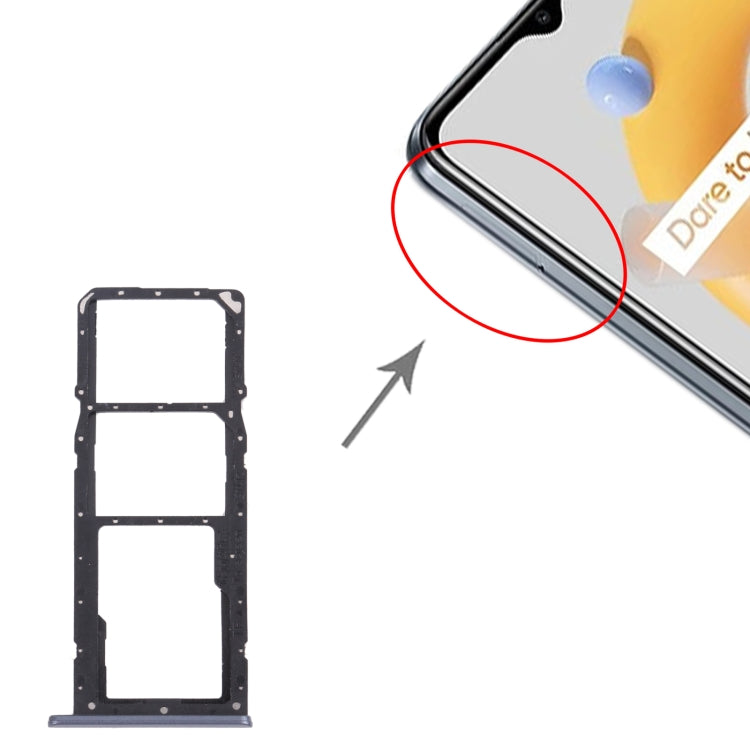 For OPPO Realme C20 / Realme C20A RMX3063, RMX3061  SIM Card Tray + SIM Card Tray + Micro SD Card Tray, For OPPO Realme C20