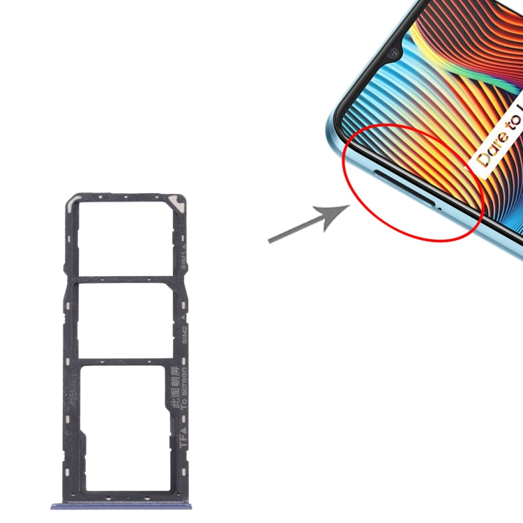 For OPPO Realme Narzo 20  SIM Card Tray + SIM Card Tray + Micro SD Card Tray, For OPPO Realme Narzo 20