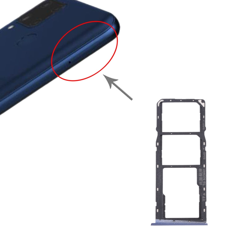 For OPPO Realme C15 RMX2180  SIM Card Tray + SIM Card Tray + Micro SD Card Tray, For OPPO Realme C15
