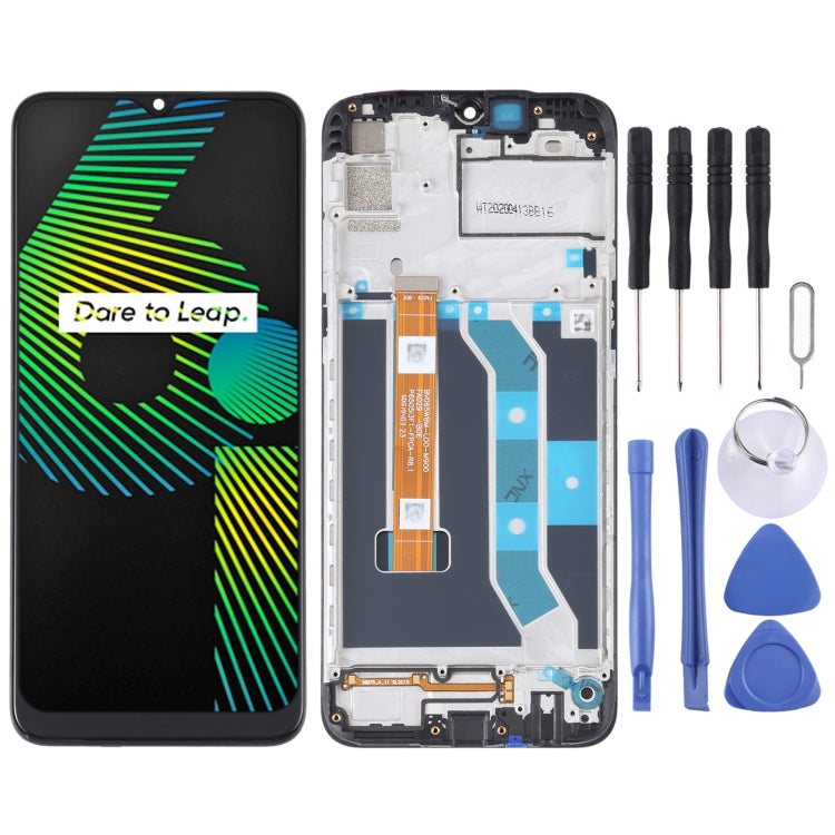 LCD Screen and Digitizer Full Assembly With Frame for OPPO Realme Narzo 10 / Realme 6i RMX2040, For OPPO Realme 6i