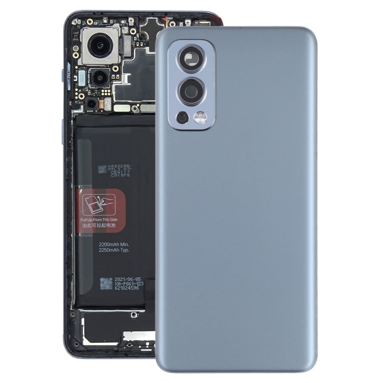 For OnePlus Nord 2 Battery Back Cover with Camera Lens Frame, For OnePlus Nord 2