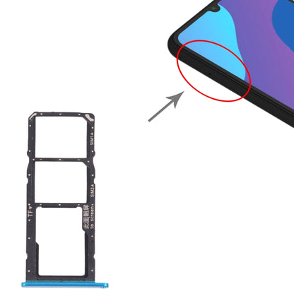 SIM Card Tray + SIM Card Tray + Micro SD Card Tray for Honor 9A, For Honor 9A