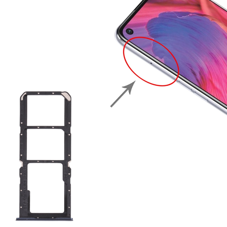 For OPPO A74 4G / F19 / F19s CPH2219  SIM Card Tray + SIM Card Tray + Micro SD Card Tray, For OPPO A74 4G / F19 / F19s