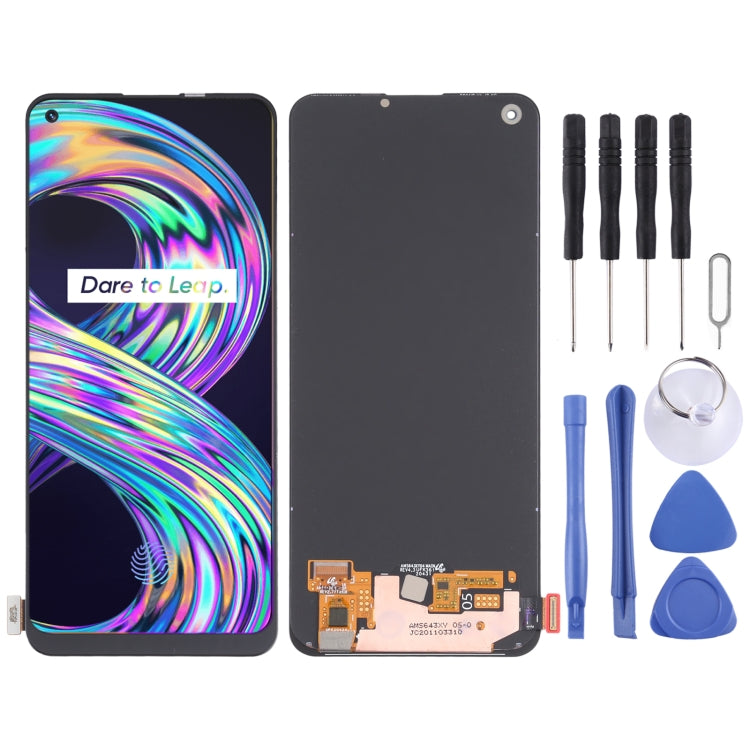 Original Super AMOLED Material LCD Screen and Digitizer Full Assembly for OPPO Realme 8, For Realme 8（Original）