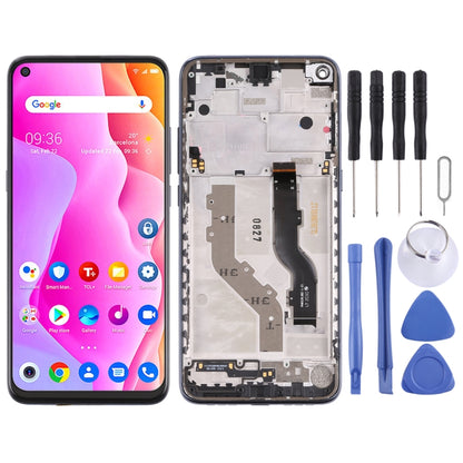 LCD Screen and Digitizer Full Assembly with Frame for TCL 10L / 10 Lite T770H, For TCL 10L / 10 Lite(Silver), For TCL 10L / 10 Lite
