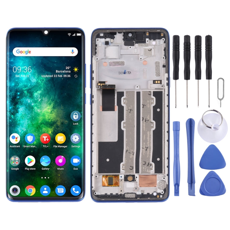 Original LCD Screen and Digitizer Full Assembly with Frame for TCL 10 Plus, For TCL 10 Plus(Original), For TCL 10 Plus(Purple)