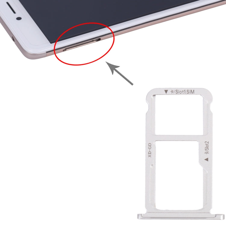 SIM Card Tray + SIM Card Tray / Micro SD Card Tray for Honor Mate 9 Lite, For Honor Mate 9 Lite