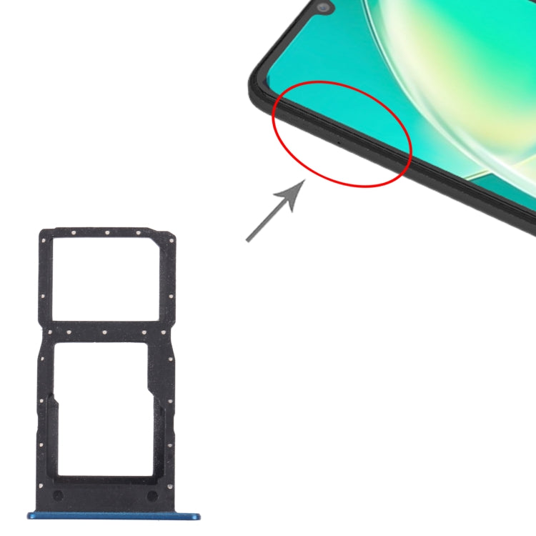 SIM Card Tray + SIM Card Tray / Micro SD Card Tray for Huawei Nova Y60, For Huawei Nova Y60