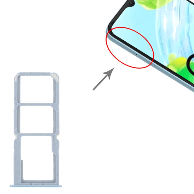 For Realme C30 SIM Card Tray + SIM Card Tray + Micro SD Card Tray, For Realme C30