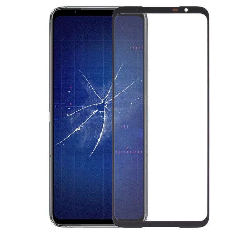 For Asus ROG Phone 6 AI2201-C AI2201-F Front Screen Outer Glass Lens with OCA Optically Clear Adhesive, For Asus ROG Phone 6