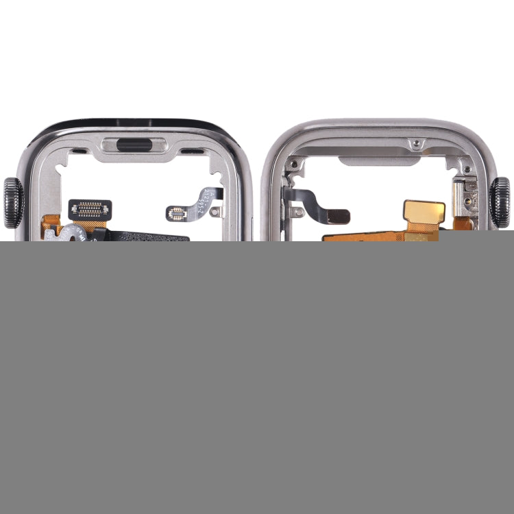 For Apple Watch Series 7 41mm Stainless Steel Middle Frame Bezel Plate with Loudspeaker / Power / Rotating Shaft Flex Cable, Series 7 41mm
