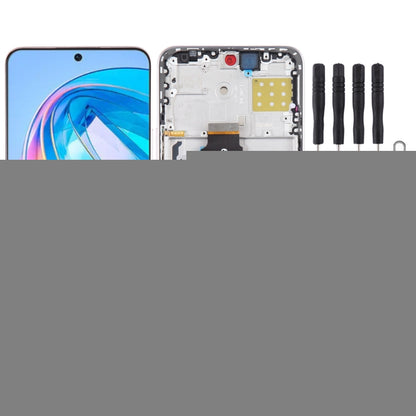 Original LCD Screen For Honor X8a Digitizer Full Assembly with Frame, For Honor X8a (Original)