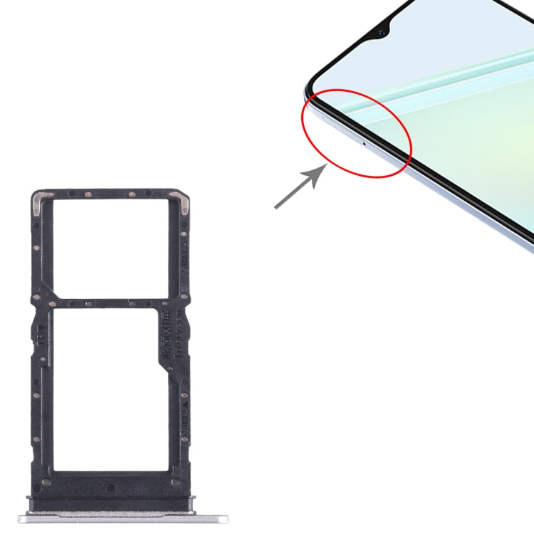 For Honor Play6C SIM + SIM / Micro SD Card Tray, For Honor Play6C