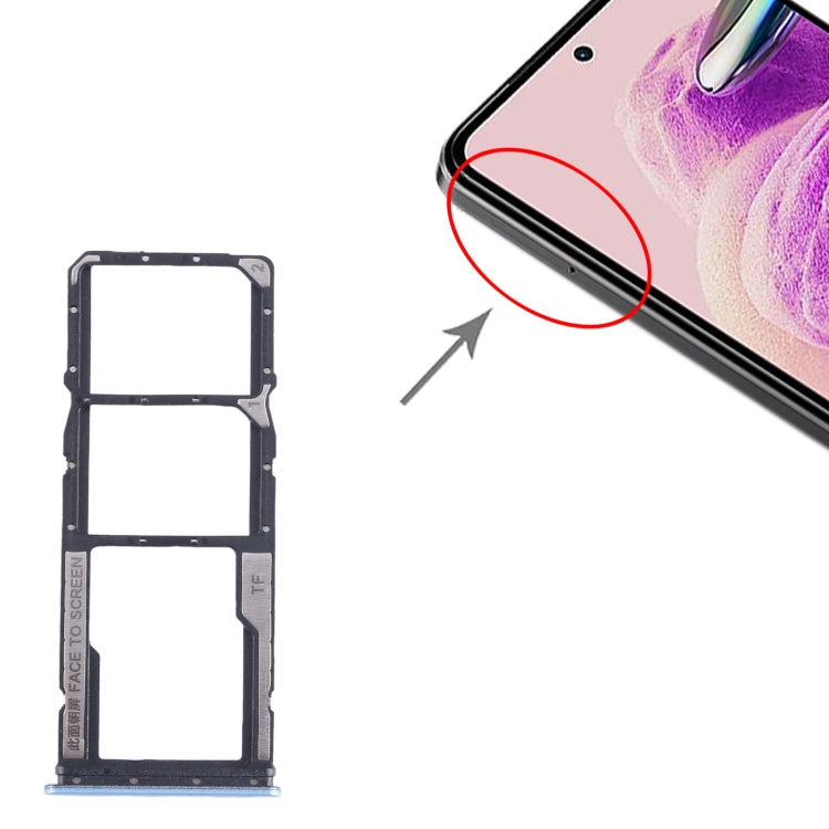 For Xiaomi Redmi Note 12s SIM Card Tray + SIM Card Tray + Micro SD Card Tray, For Xiaomi Redmi Note 12s