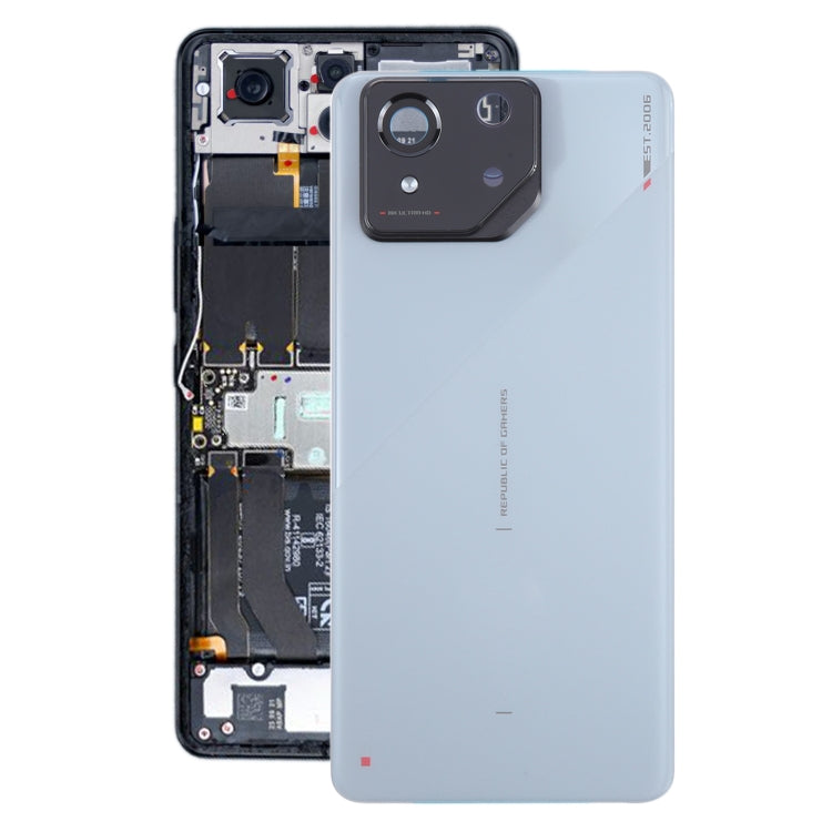 For Asus ROG Phone 8 AI2401 Original Glass Battery Back Cover with Camera Lens Cover, For Asus ROG Phone 8(Original with Camera Cover)