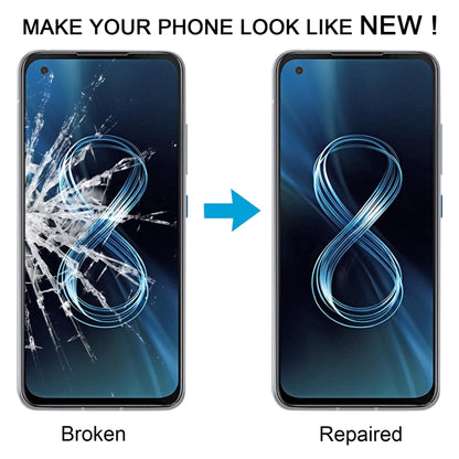 For Asus Zenfone 8 8Z ZS590KS I006D Front Screen Outer Glass Lens with OCA Optically Clear Adhesive, For Asus Zenfone 8 8Z