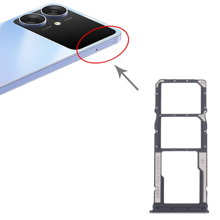 For Xiaomi Redmi 13R Original SIM Card Tray + SIM Card Tray + Micro SD Card Tray, For Xiaomi Redmi 13R(Original)