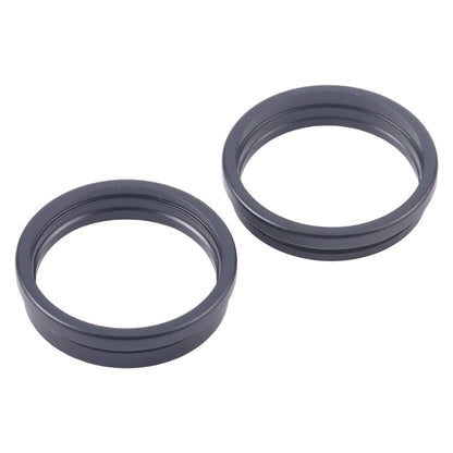 For iPhone 16 2pcs/set Rear Camera Glass Lens Metal Outside Protector Hoop Ring, For iPhone 16