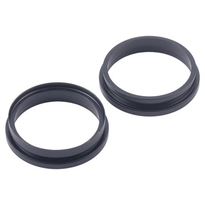 For iPhone 16 2pcs/set Rear Camera Glass Lens Metal Outside Protector Hoop Ring, For iPhone 16