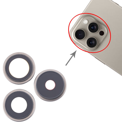 For iPhone 16 Pro 3pcs/Set Original Camera Lens Cover, For iPhone 16 Pro(Original)