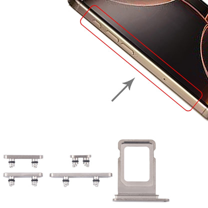 For iPhone 16 Pro Max Original SIM Card Tray + SIM Card Tray + Side Keys, For iPhone 16 Pro(Original)