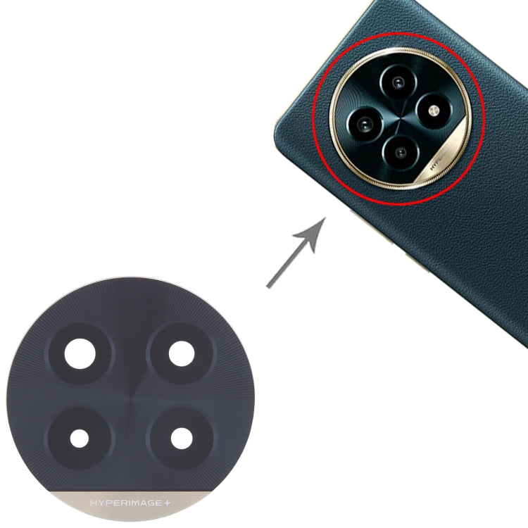 For Realme 13 Pro 10pcs Original Back Camera Lens, For Realme 13 Pro(Black), For Realme 13 Pro(Gold)