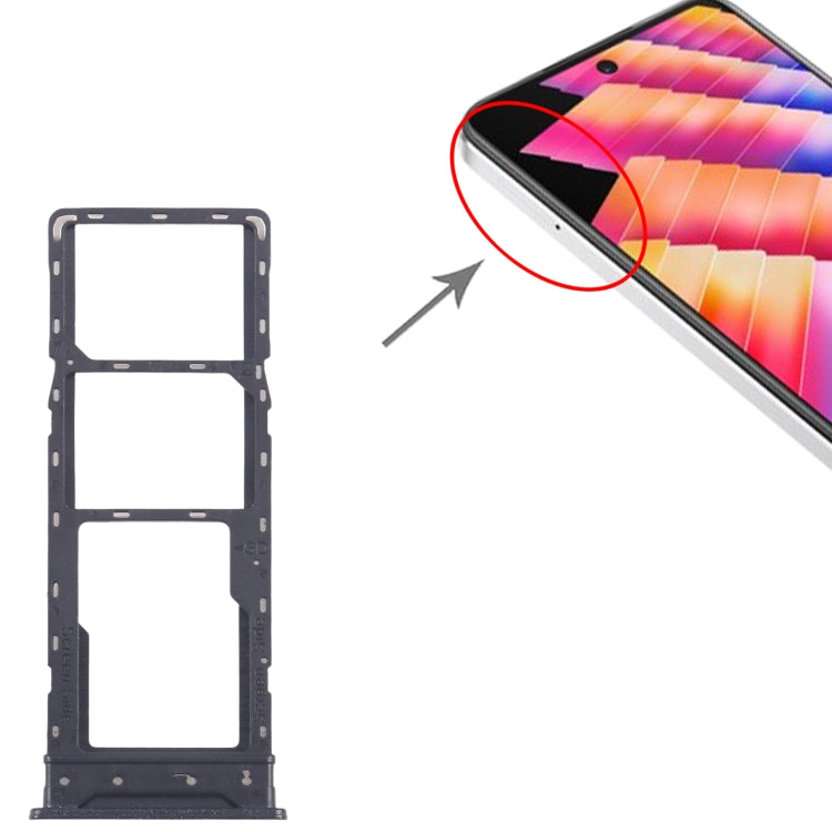 For Infinix Hot 30 Play NFC X6835 SIM Card Tray + SIM Card Tray + Micro SD Card Tray, For Infinix Hot 30 Play NFC