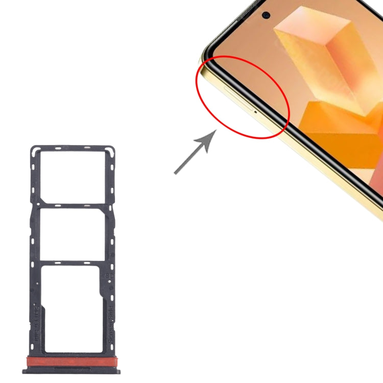 For Infinix Hot 40i X6528B 5pcs SIM Card Tray + SIM Card Tray + Micro SD Card Tray, For Infinix Hot 40i