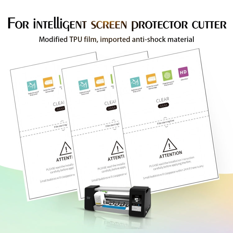50 PCS F0006 High Definition Silicone TPU Soft Film Supplies for Protector Cutter, F0006